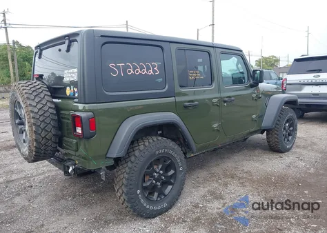 2021 Jeep Wrangler Unlimited Willys 4X4 from USA, damaged, VIN 1C4HJXDG0MW713628